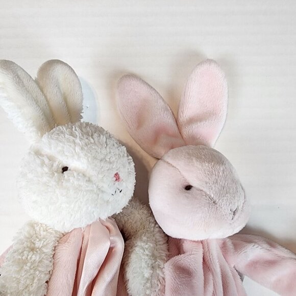 Bunnies by the Bay bundle  plush lovey security blanket baby girl bunny - Picture 2 of 12
